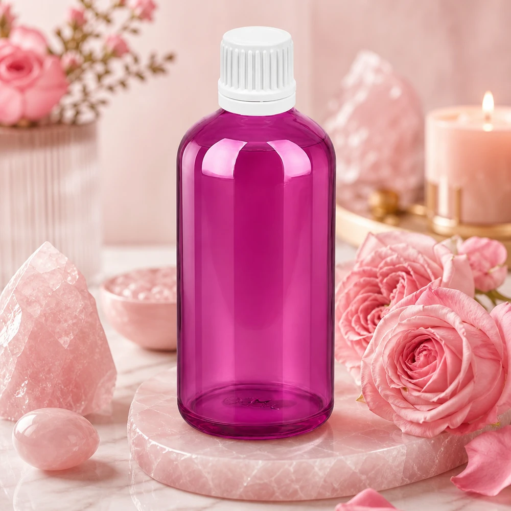Flacone contagocce da 100 ml 0,7 mm bianco Originality tappo a vite PurpleLine UT18/100 Flacone contagocce igienico da 100 ml con chiusura ermetica antimanomissione per applicazioni farmaceutiche