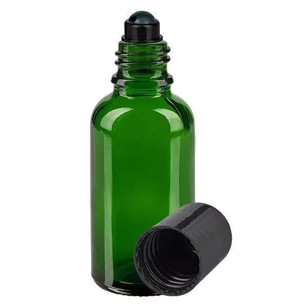 Flacone per deodorante stick in vetro verde 30 ml, roll-on vuoto Flacone per deodorante stick in vetro verde 30 ml, roll-on vuoto