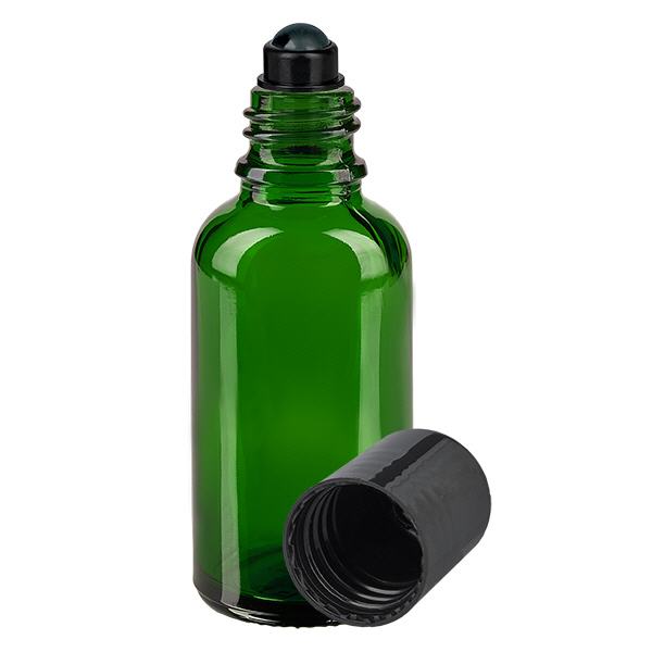 Flacone per deodorante stick in vetro verde 30 ml, roll-on vuoto Flacone per deodorante stick in vetro verde 30 ml, roll-on vuoto