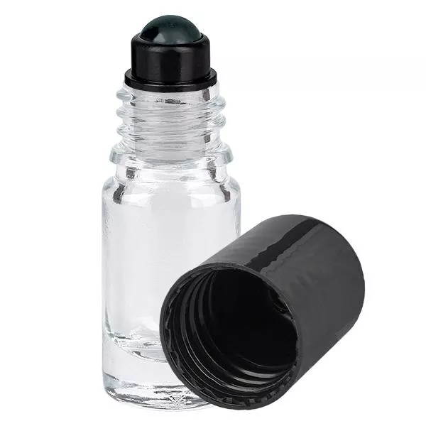 Flacone per deodorante stick in vetro trasparente 5 ml, roll-on vuoto Flacone per deodorante stick in vetro trasparente 5 ml, roll-on vuoto
