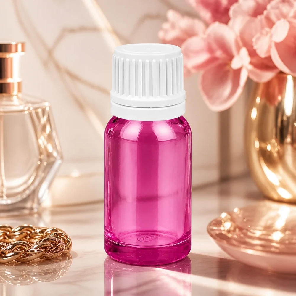 Flacone contagocce da 10 ml 0,7 mm bianco Originality tappo a vite PurpleLine UT18/10 Flacone contagocce viola PurpleLine da 10 ml per oli ed essenze per aromaterapia UT18/10