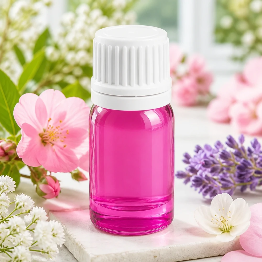 Flacone Premium PurpleLine da 5 ml con tappo bianco per la conservazione igienica dei cosmetici