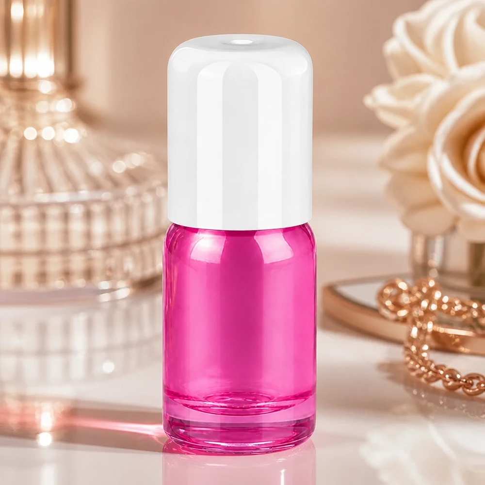 Flacone roll-on da 5 ml bianco standard PurpleLine UT18/5 Flacone roll-on viola da 5 ml con sistema di chiusura igienico per cosmetici e benessere