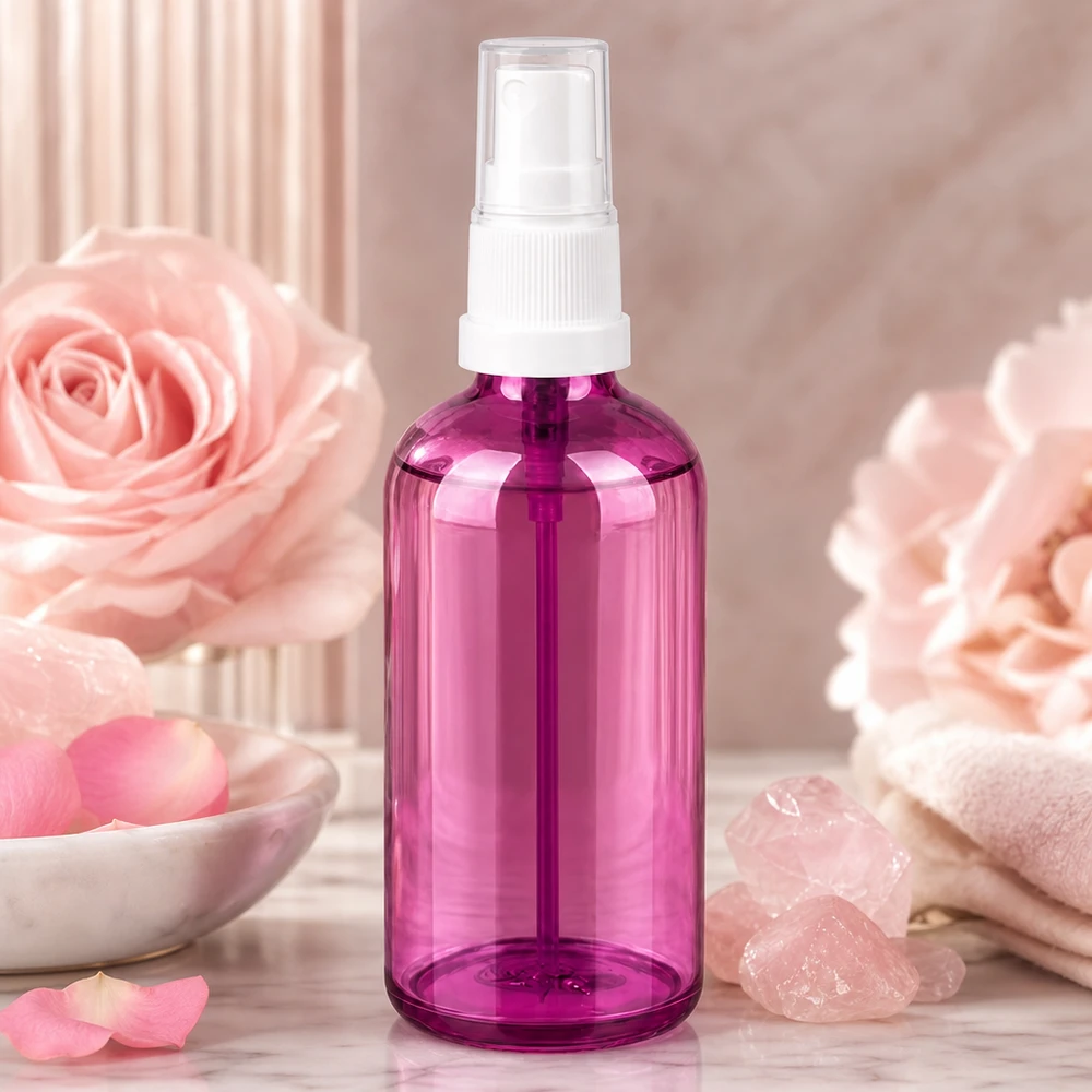 Flacone spray compatto da 100 ml, ideale per i viaggi e gli spostamenti, con tappo a prova di perdite.