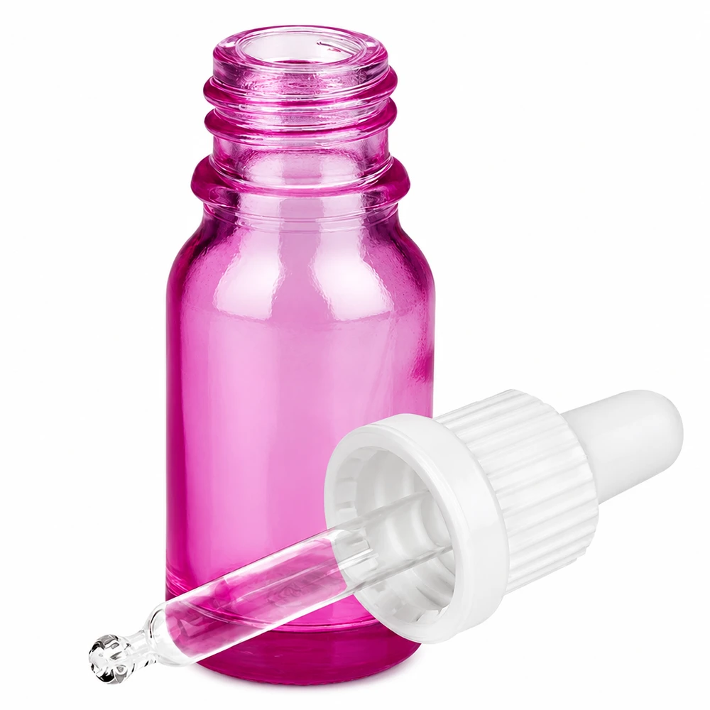 Flacone rosa da 10 ml con pipetta lunga per un dosaggio preciso OV PurpleLine