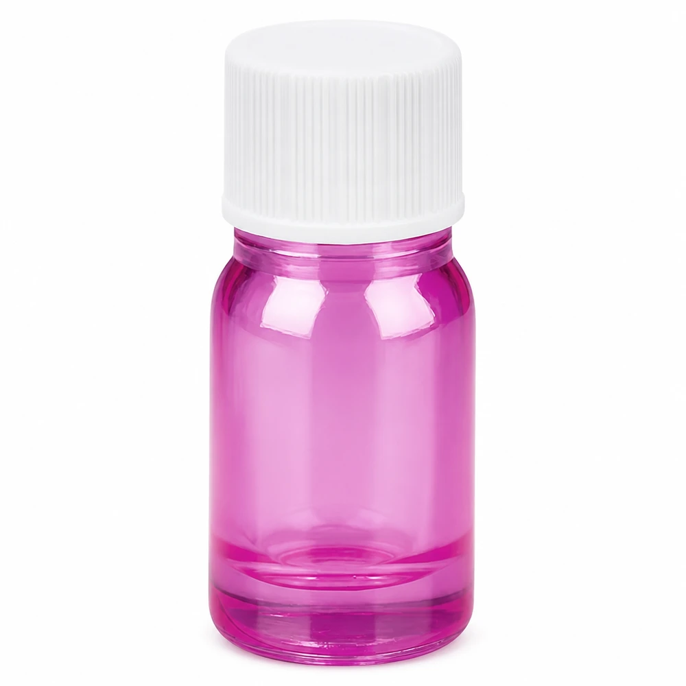 Bottiglia in vetro PurpleLine da 5 ml con elegante design viola per il laboratorio e l'industria cosmetica