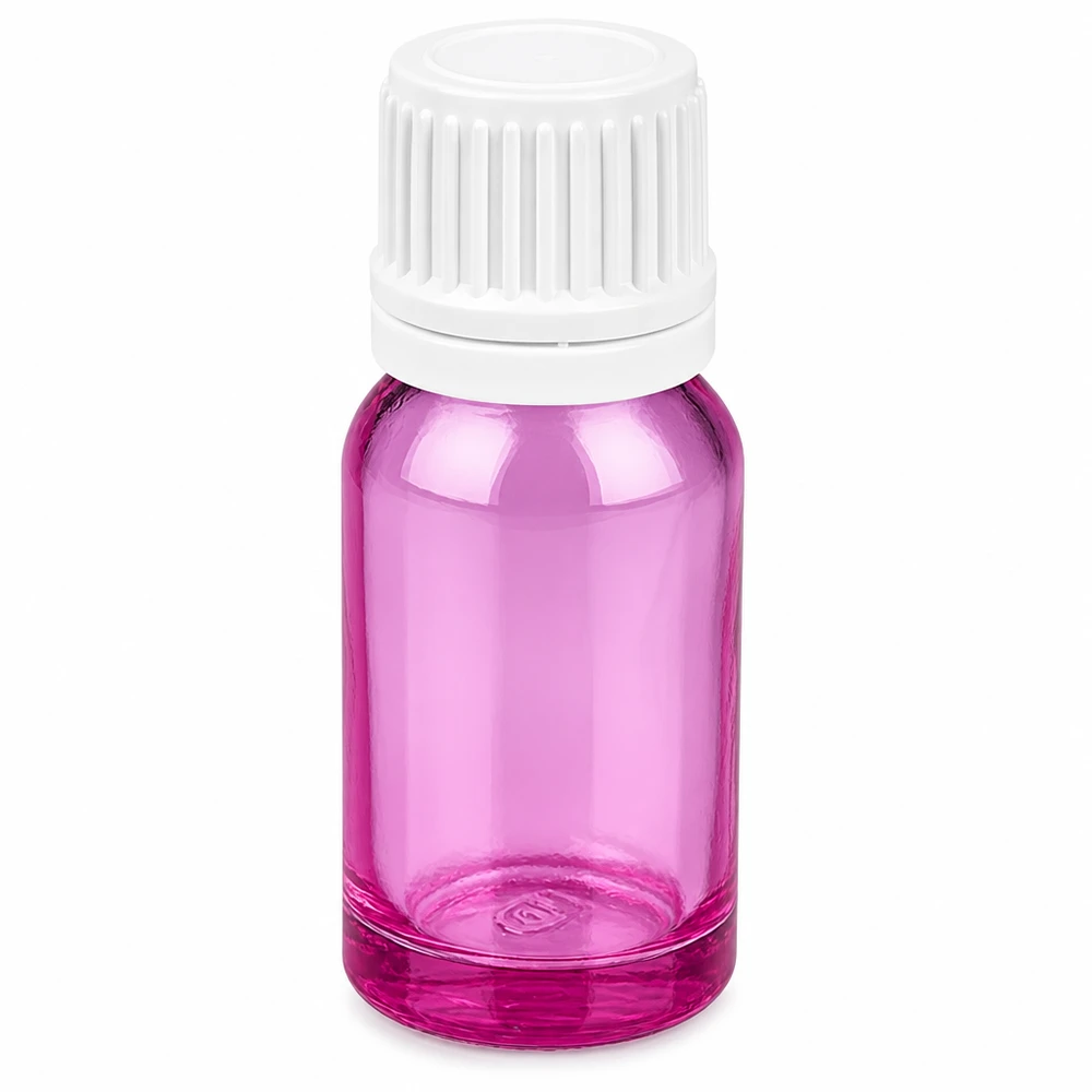 Flacone compatto in vetro da 10 ml di colore viola con tappo antimanomissione