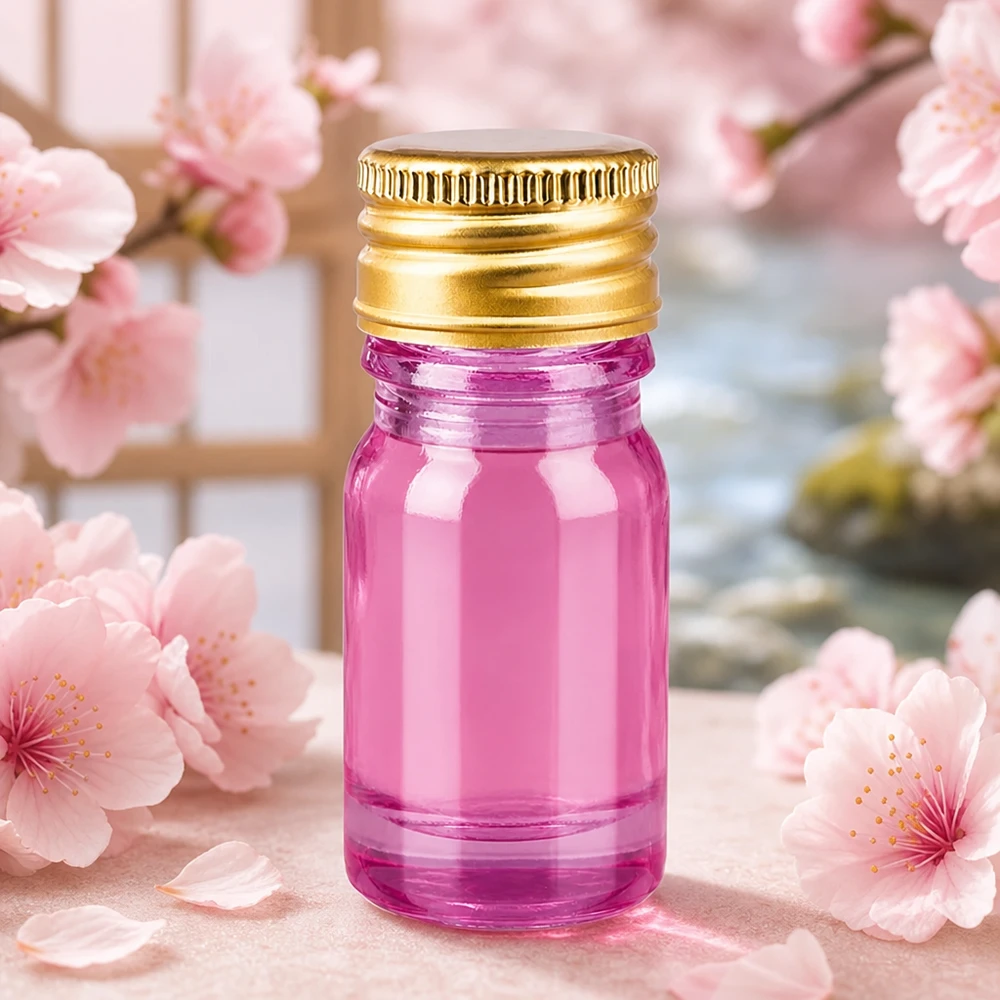 Flacone premium da 5 ml in elegante viola con tappo in alluminio per confezioni di profumi e sieri di alta qualità