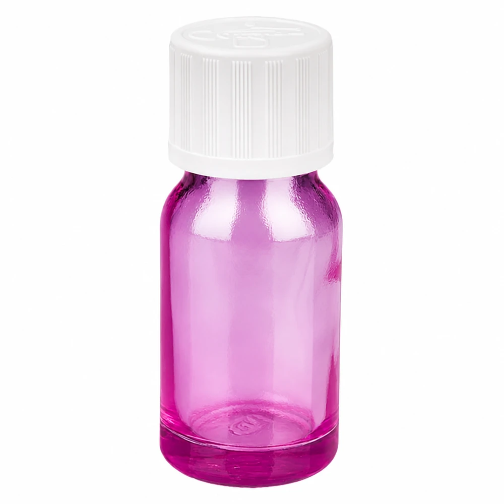 Flacone compatto da 10 ml in viola per oli essenziali e aromi liquidi