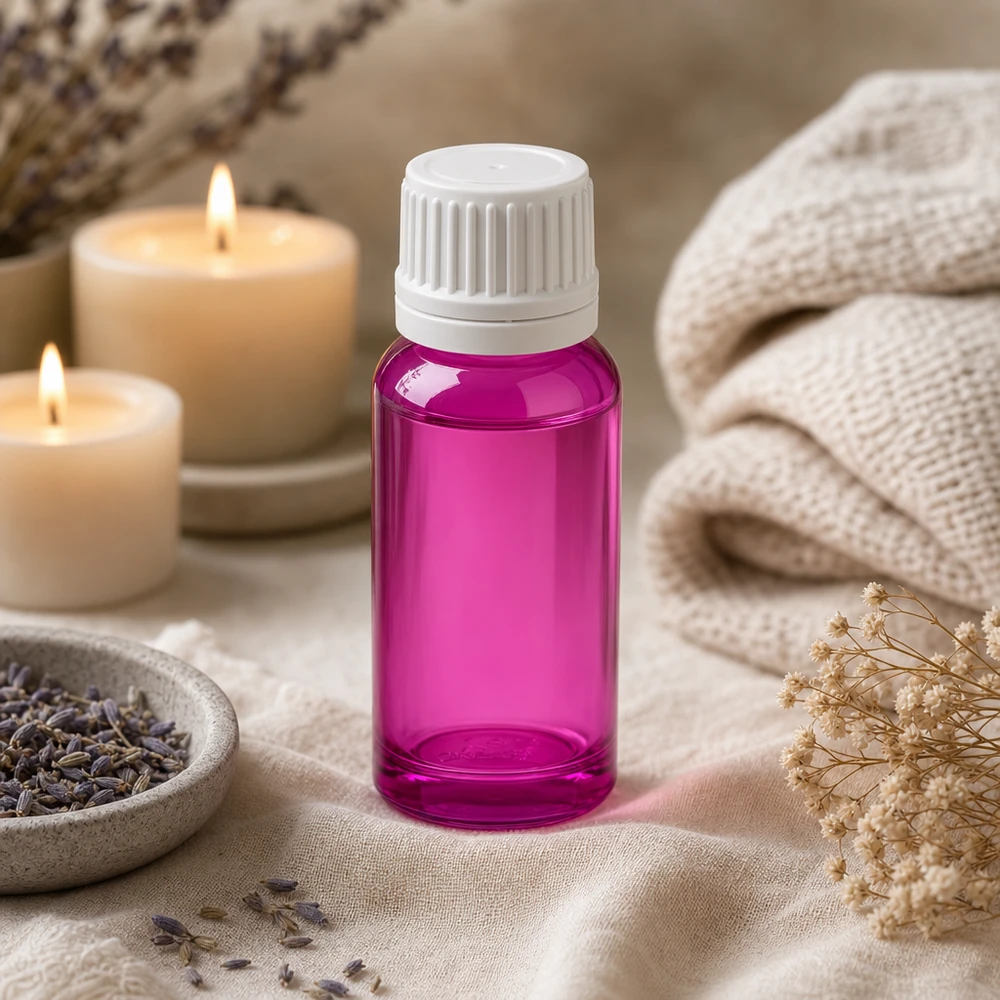 Bottiglia da 20ml tappo a vite 11mm bianco Originality tappo a vite PurpleLine UT18/20 Flacone professionale per farmacia da 20 ml in vetro viola con tappo a vite igienico