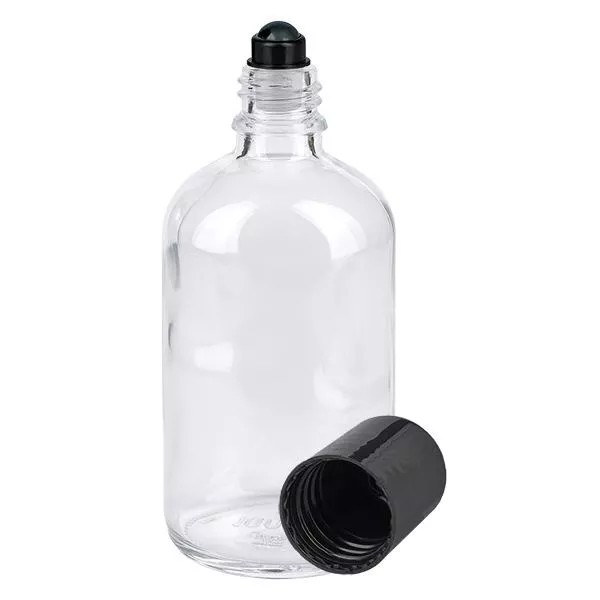 Flacone per deodorante stick in vetro trasparente 100 ml, roll-on vuoto Flacone per deodorante stick in vetro trasparente 100 ml, roll-on vuoto