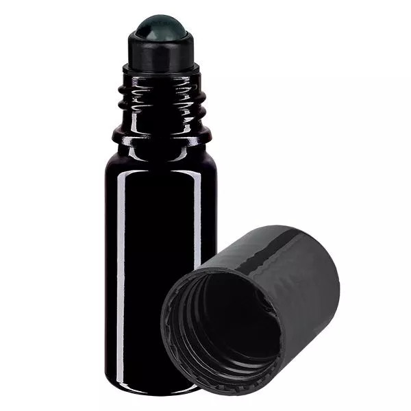 Flacone per deodorante stick in vetro viola 10 ml, roll-on vuoto Flacone per deodorante stick in vetro viola 10 ml, roll-on vuoto