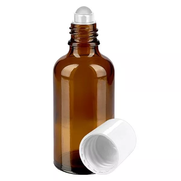Flacone per deodorante stick in vetro marrone 50 ml, roll-on vuoto Flacone per deodorante stick in vetro marrone 50 ml, roll-on vuoto
