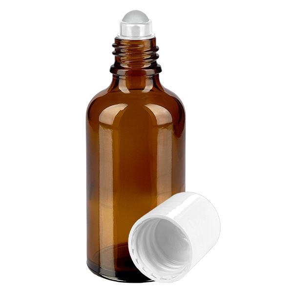 Flacone per deodorante stick in vetro marrone 50 ml, roll-on vuoto Flacone per deodorante stick in vetro marrone 50 ml, roll-on vuoto