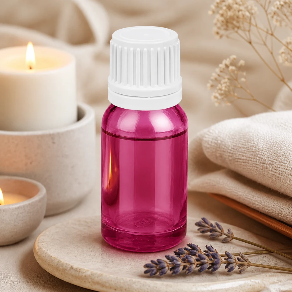 Flacone contagocce da 10 ml 0,7 mm bianco Originality tappo a vite PurpleLine UT18/10 Flacone contagocce premium da 10 ml dall'elegante design viola per essenze e sieri di alta qualità