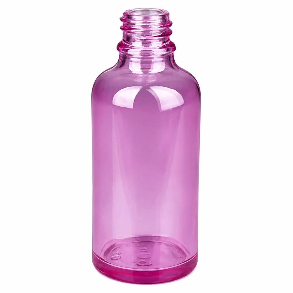 Flacone da 50 ml con filettatura STD rosa trasparente per l'uso mobile in viaggio