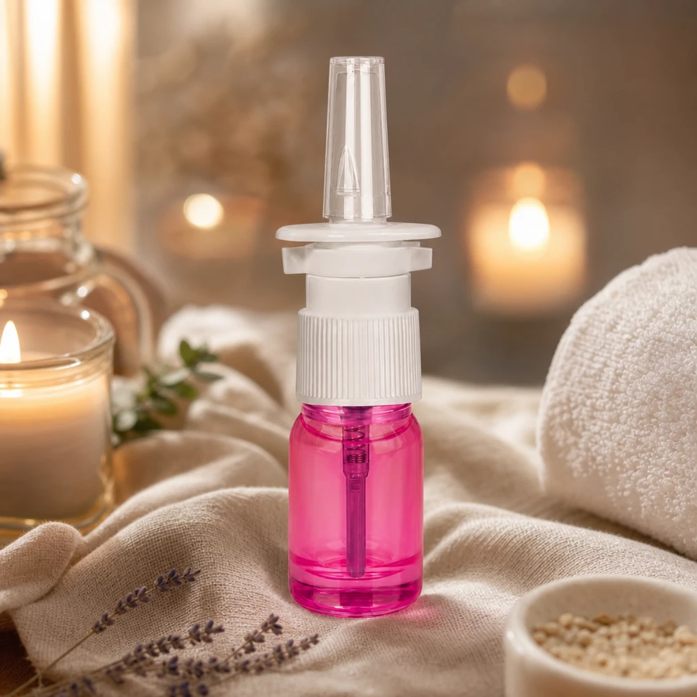 Flacone spray ergonomico da 5 ml, di colore viola, con design facile da usare per una facile manipolazione