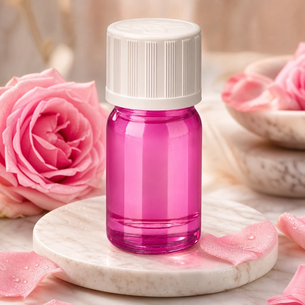 Flacone contagocce da 5 ml di alta qualità, di colore viola, con apertura di dosaggio da 1,2 mm per applicazioni professionali.