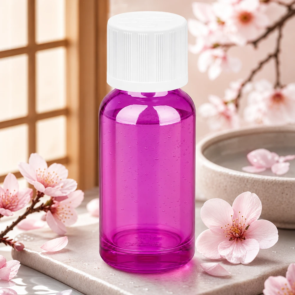 Bottiglia da 20ml tappo a vite 11mm bianco standard a prova di bambino PurpleLine UT18/20 Pratico flacone viola da 20 ml con filettatura standard, ideale per i viaggi e gli spostamenti