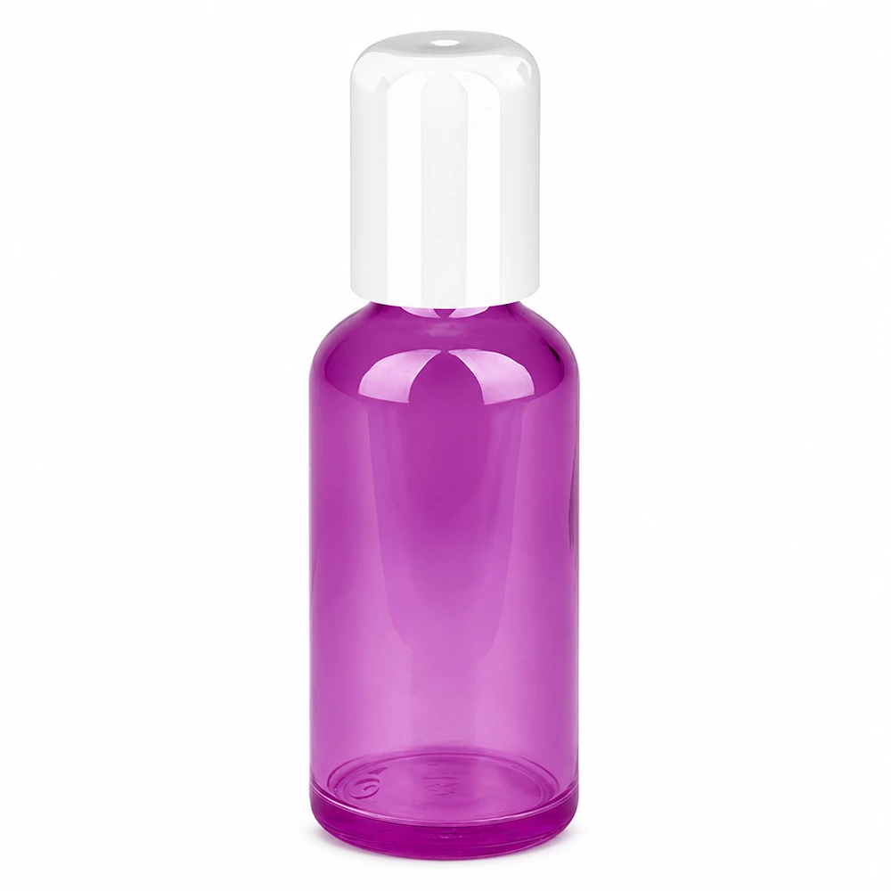 Flacone roll-on deodorante da 50 ml vuoto in vetro viola per auto-riempimento