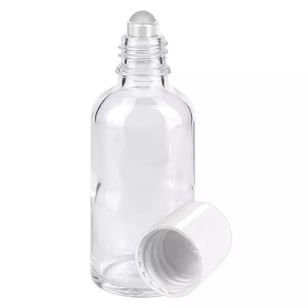 Flacone per deodorante stick in vetro trasparente 50 ml, roll-on vuoto Flacone per deodorante stick in vetro trasparente 50 ml, roll-on vuoto
