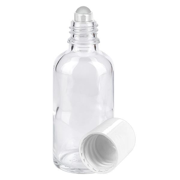 Flacone per deodorante stick in vetro trasparente 50 ml, roll-on vuoto Flacone per deodorante stick in vetro trasparente 50 ml, roll-on vuoto
