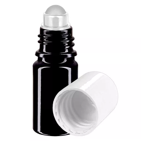Flacone per deodorante stick in vetro viola 5 ml, roll-on vuoto Flacone per deodorante stick in vetro viola 5 ml, roll-on vuoto