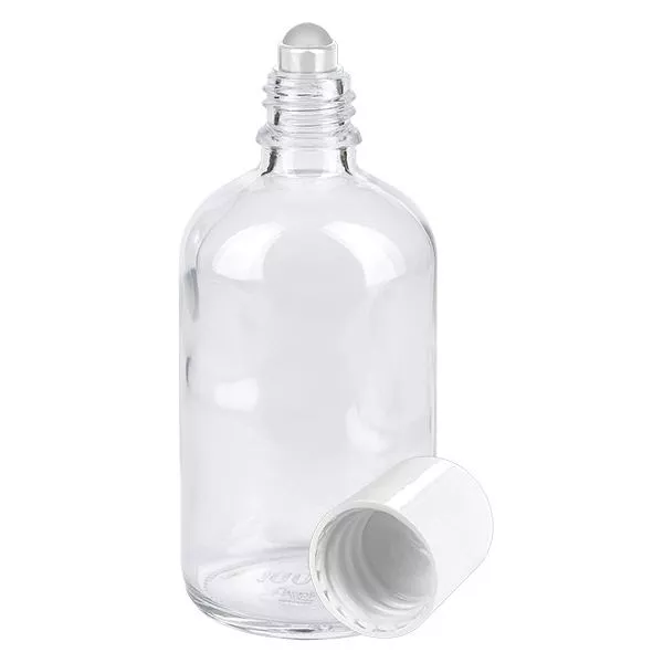 Flacone per deodorante stick in vetro trasparente 100 ml, roll-on vuoto Flacone per deodorante stick in vetro trasparente 100 ml, roll-on vuoto