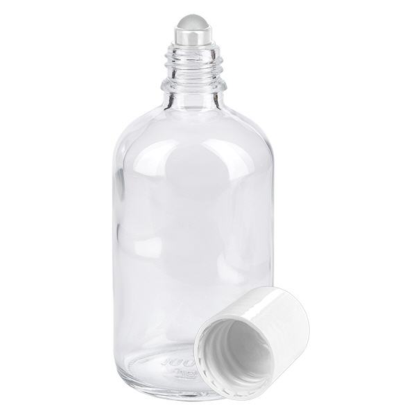 Flacone per deodorante stick in vetro trasparente 100 ml, roll-on vuoto Flacone per deodorante stick in vetro trasparente 100 ml, roll-on vuoto