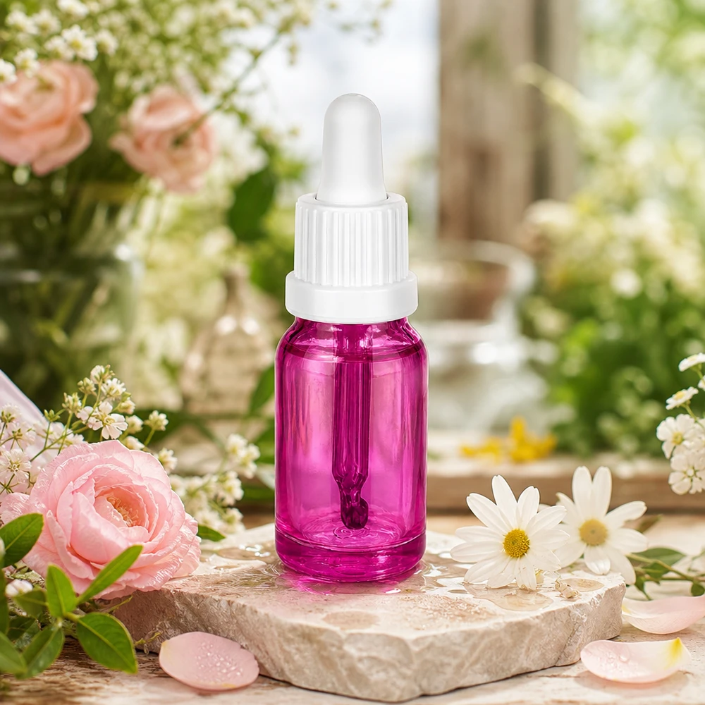 Pratico flacone contagocce da 10 ml con elegante design viola OV PurpleLine UT18/10
