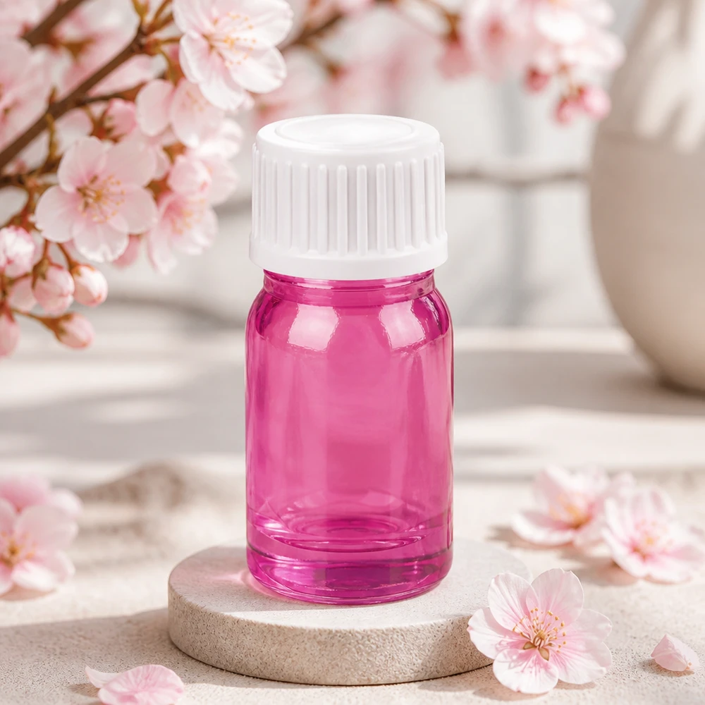 Flacone contagocce piccolo 5ml viola trasparente ideale per oli essenziali ed essenze PurpleLine