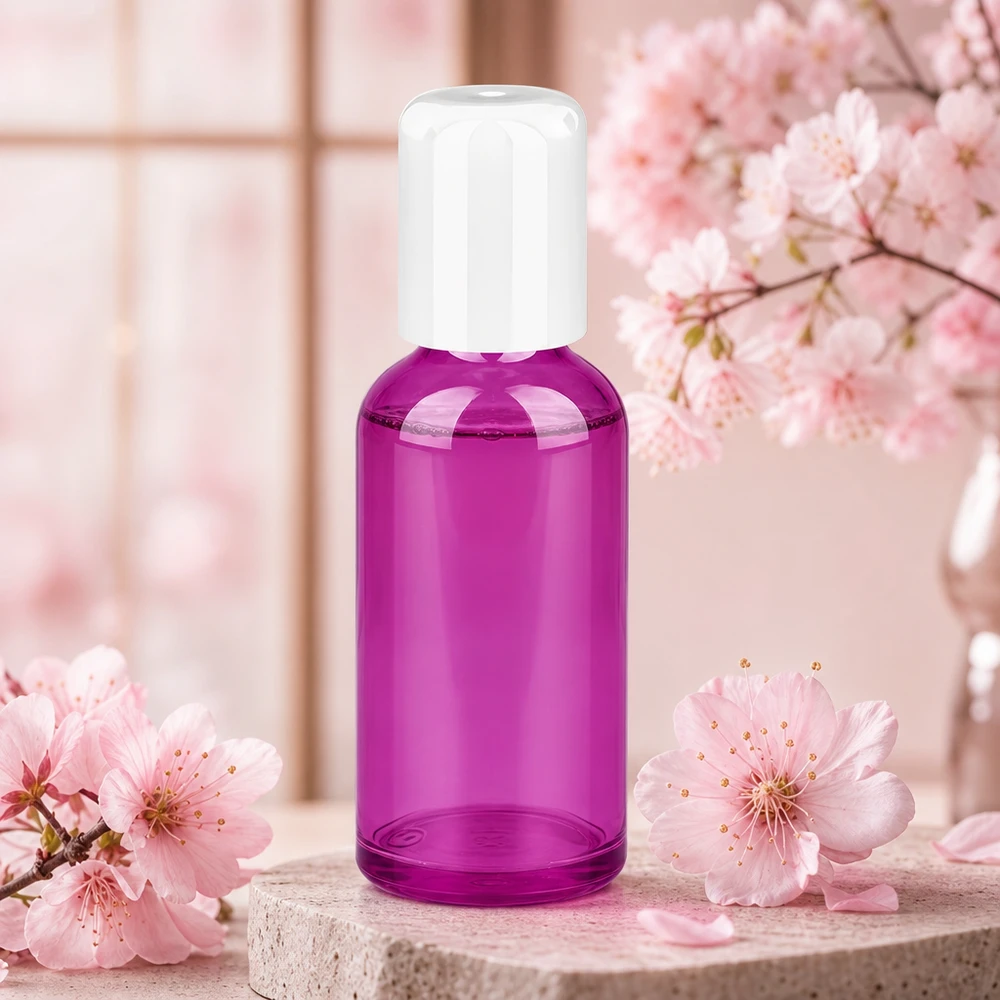 Flacone roll-on 50ml serie PurpleLine con design ergonomico per un utilizzo confortevole