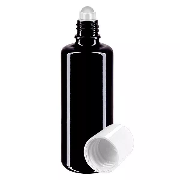 Flacone per deodorante stick in vetro viola 100 ml, roll-on vuoto Flacone per deodorante stick in vetro viola 100 ml, roll-on vuoto