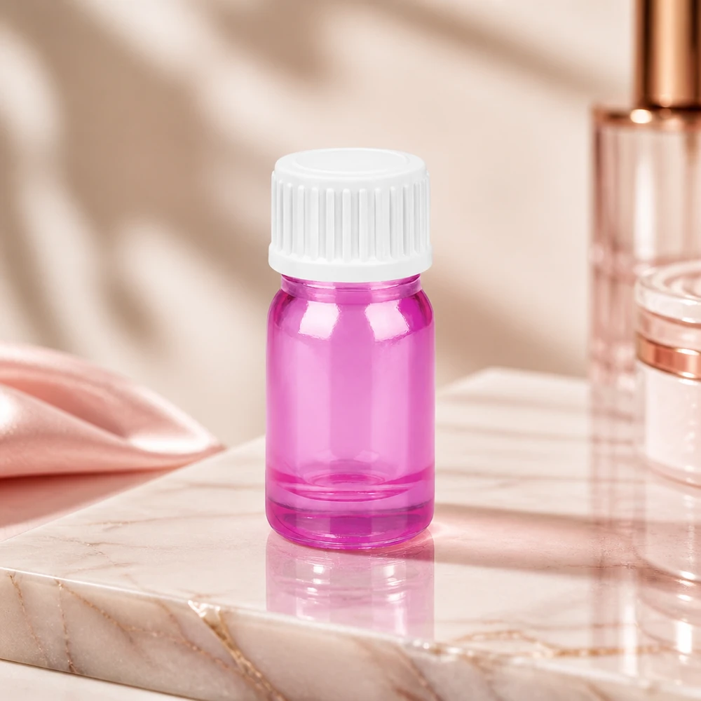 Flacone contagocce da 5 ml 0,9 mm bianco standard PurpleLine UT18/5 Flacone contagocce da 5 ml viola trasparente con apertura da 0,9 mm ideale per oli essenziali e tinture