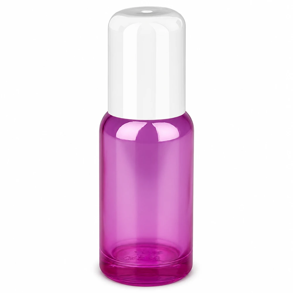 Flacone roller compatto da 20 ml in vetro viola perfetto per i cosmetici fai da te