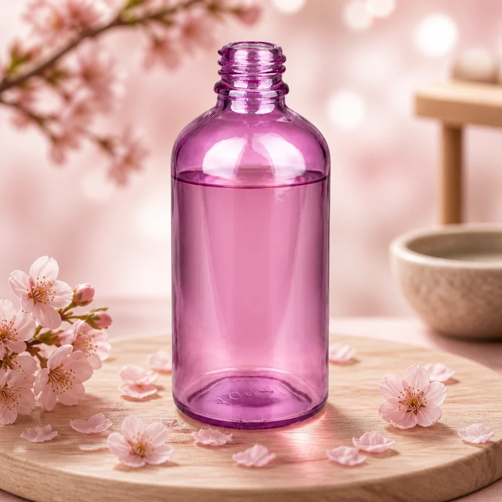 Elegante flacone da farmacia PurpleLine da 100 ml dalla forma classica per prodotti di bellezza e benessere
