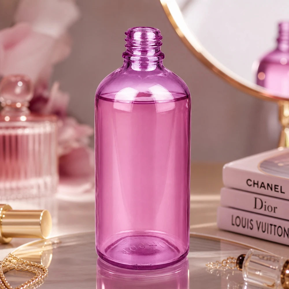 Flacone da farmacia 100ml PurpleLine con protezione UV grazie al vetro viola e al tappo sicuro