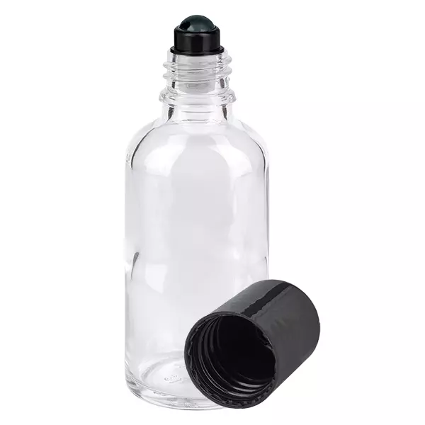 Flacone per deodorante stick in vetro trasparente 50 ml, roll-on vuoto Flacone per deodorante stick in vetro trasparente 50 ml, roll-on vuoto