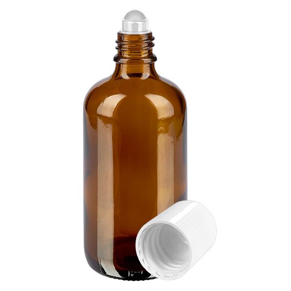 Flacone per deodorante stick in vetro marrone 100 ml, roll-on vuoto Flacone per deodorante stick in vetro marrone 100 ml, roll-on vuoto