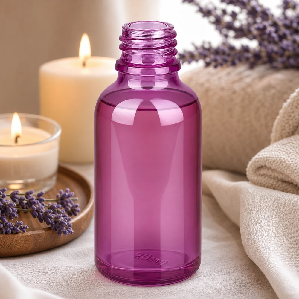 PurpleLine bottiglia in vetro viola da 30 ml con pareti di spessore robusto per una conservazione sicura