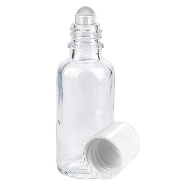 Flacone per deodorante stick in vetro trasparente 30 ml, roll-on vuoto Flacone per deodorante stick in vetro trasparente 30 ml, roll-on vuoto