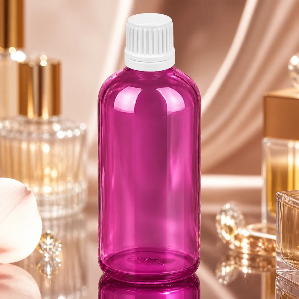 Flacone contagocce da 100 ml 0,7 mm bianco Originality tappo a vite PurpleLine UT18/100 Flacone contagocce in plastica riutilizzabile da 100 ml, di colore viola, con tappo a vite bianco a prova di perdite.