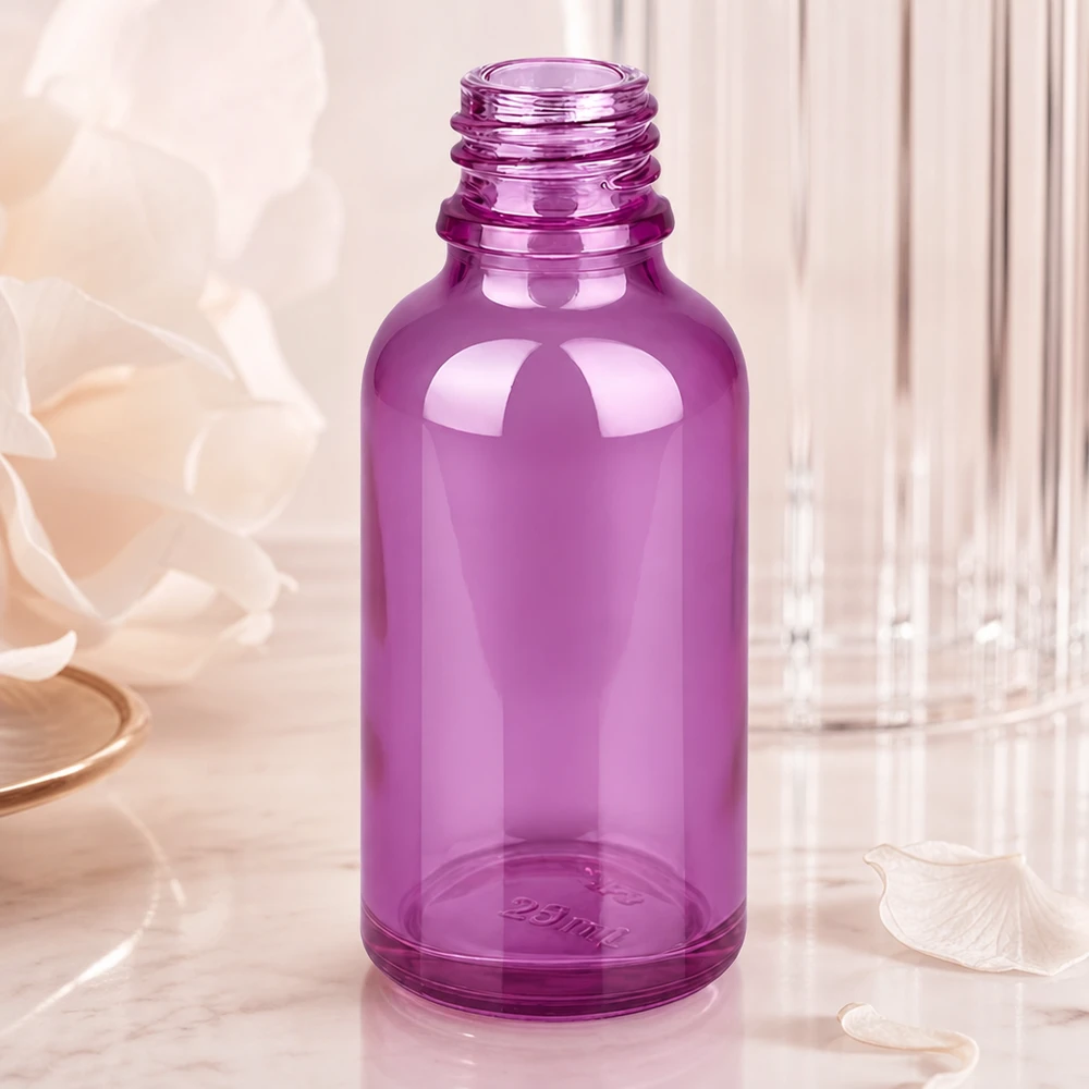 Bottiglia di vetro riutilizzabile PurpleLine UT18/30 da 30 ml in robusto vetro borosilicato viola