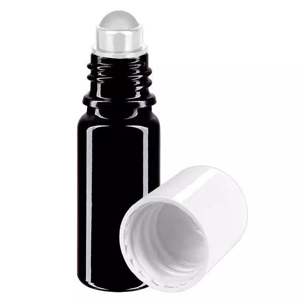 Flacone per deodorante stick in vetro viola 10 ml, roll-on vuoto Flacone per deodorante stick in vetro viola 10 ml, roll-on vuoto