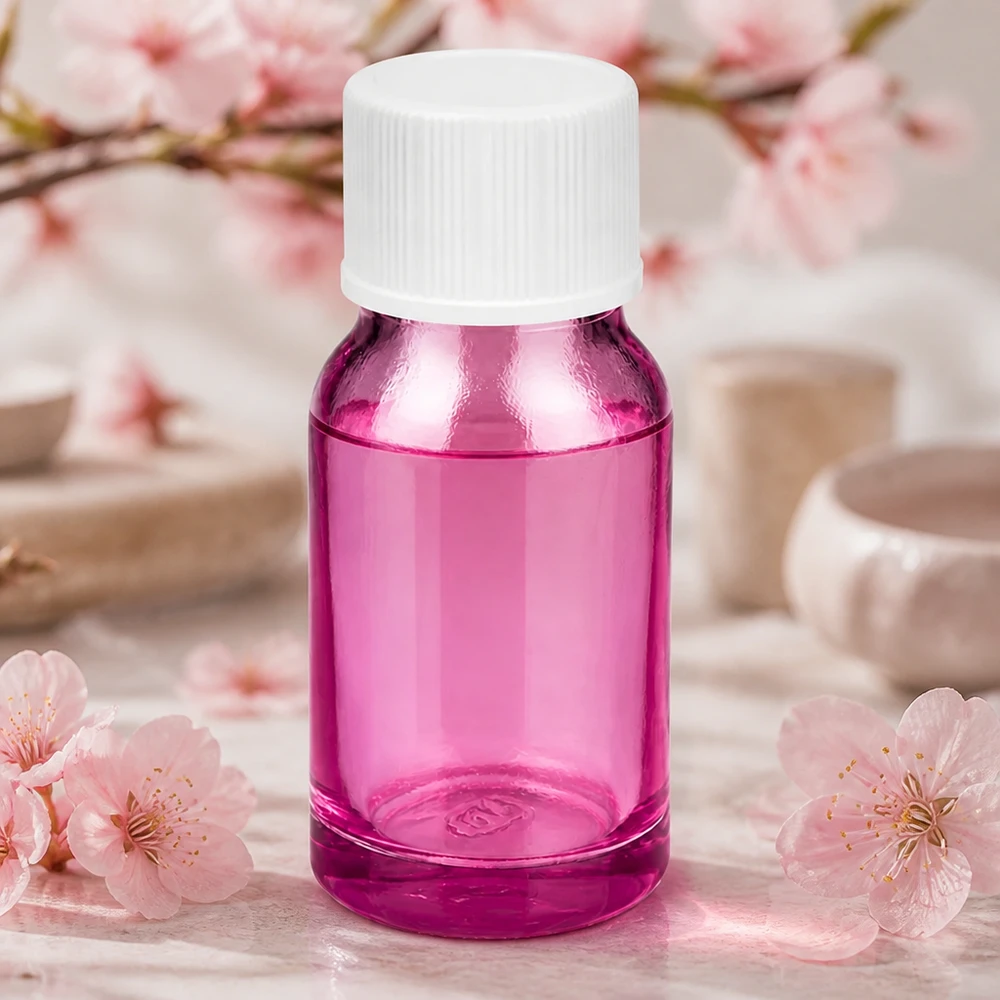 Il flacone in vetro viola da 10 ml con tappo SV bianco protegge il contenuto dai raggi di luce nocivi