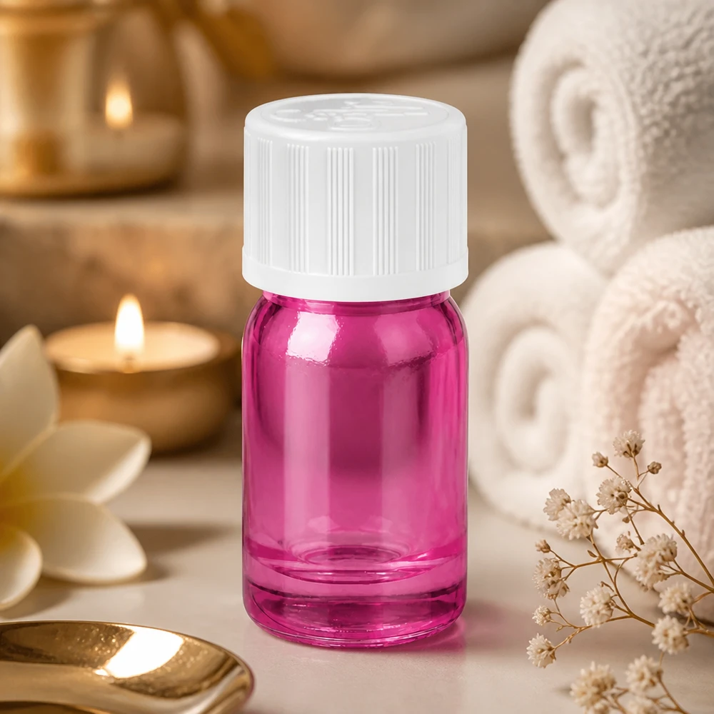 Flacone contagocce da 5 ml 1,2 mm bianco a prova di bambino PurpleLine. UT18/5 Elegante flacone contagocce da 5 ml in viola trasparente ideale per cosmetici e miscele fai da te