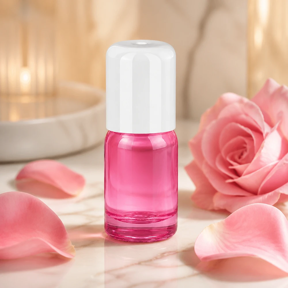 Flacone roll-on da 5 ml bianco standard PurpleLine UT18/5 Flacone roll-on da 5 ml in vetro serie PurpleLine con pratico applicatore a sfera bianco