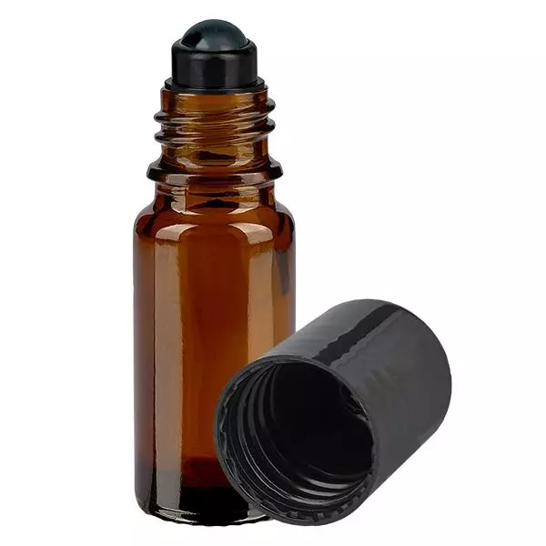 Flacone per deodorante stick in vetro marrone 10 ml, roll-on vuoto Flacone per deodorante stick in vetro marrone 10 ml, roll-on vuoto
