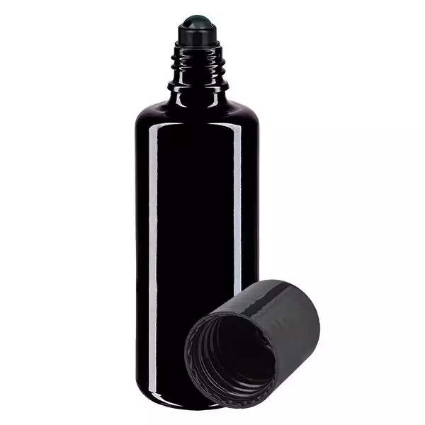 Flacone per deodorante stick in vetro viola 50 ml, roll-on vuoto Flacone per deodorante stick in vetro viola 50 ml, roll-on vuoto