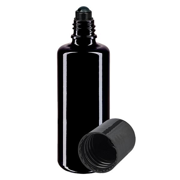 Flacone per deodorante stick in vetro viola 50 ml, roll-on vuoto Flacone per deodorante stick in vetro viola 50 ml, roll-on vuoto